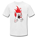Flaming Mad Cat - white