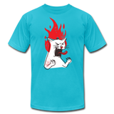 Flaming Mad Cat - turquoise