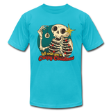 Creepy Christmas Skeleton - turquoise
