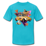 Retrowave Pizza Cats - turquoise