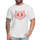 Retro Cat in Halftone - white